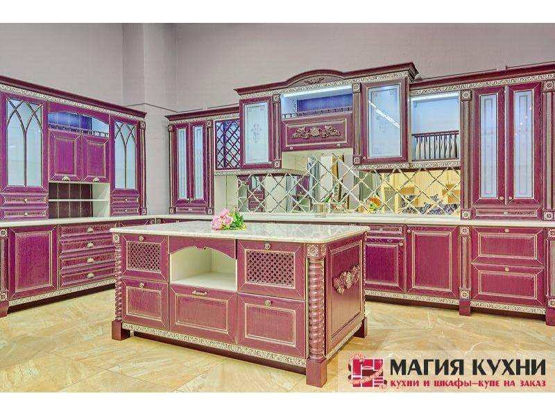 красная стильная кухня luxury в Кургане