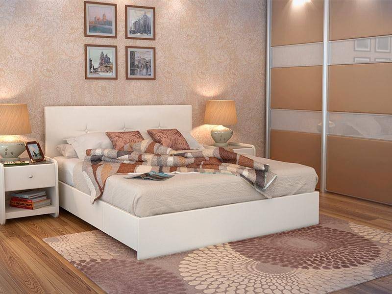 кровать с подъемным механизмом maya экотекс white в Кургане
