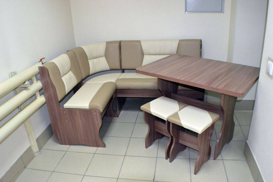 кухонный уголок уют 2, ясень шимо темный, к/з капучино + молочный в Кургане