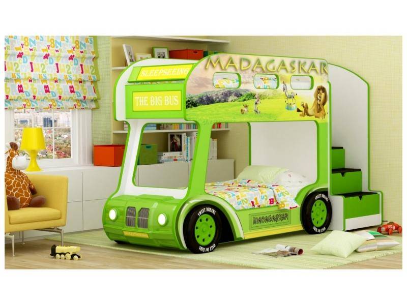 двухъярусная кровать-aвтобус madagaskar в Кургане