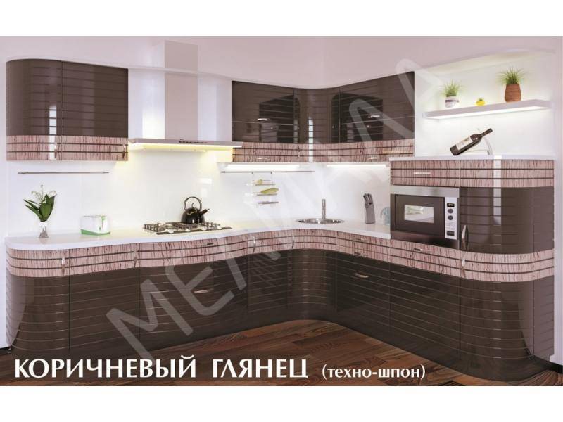 кухня коричневый глянец в Кургане