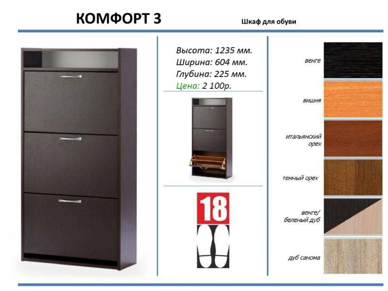 шкаф для обуви комфорт 3 в Кургане