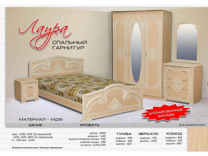 спальный гарнитур лаура в Кургане