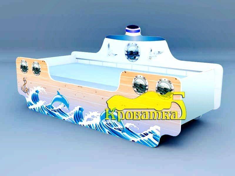 детская кровать кораблик дельфины в Кургане