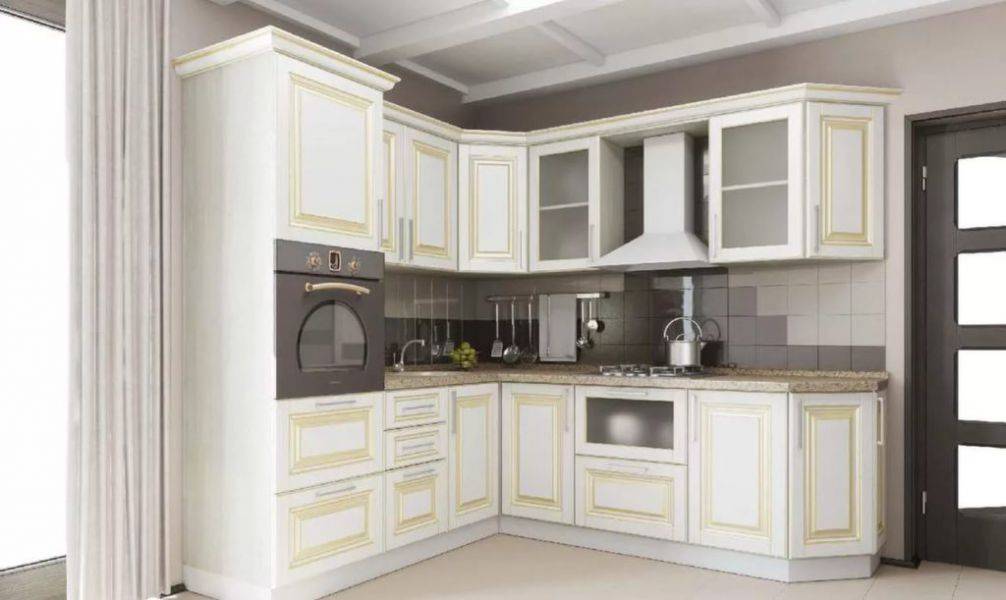 угловая кухня классика из мдф в Кургане