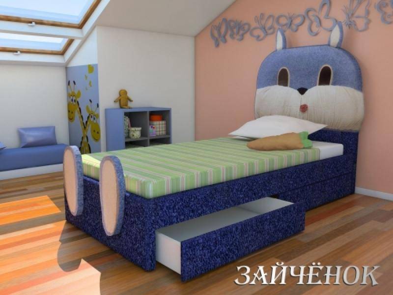 кровать зайка с мягким изголовьем кожа в Кургане