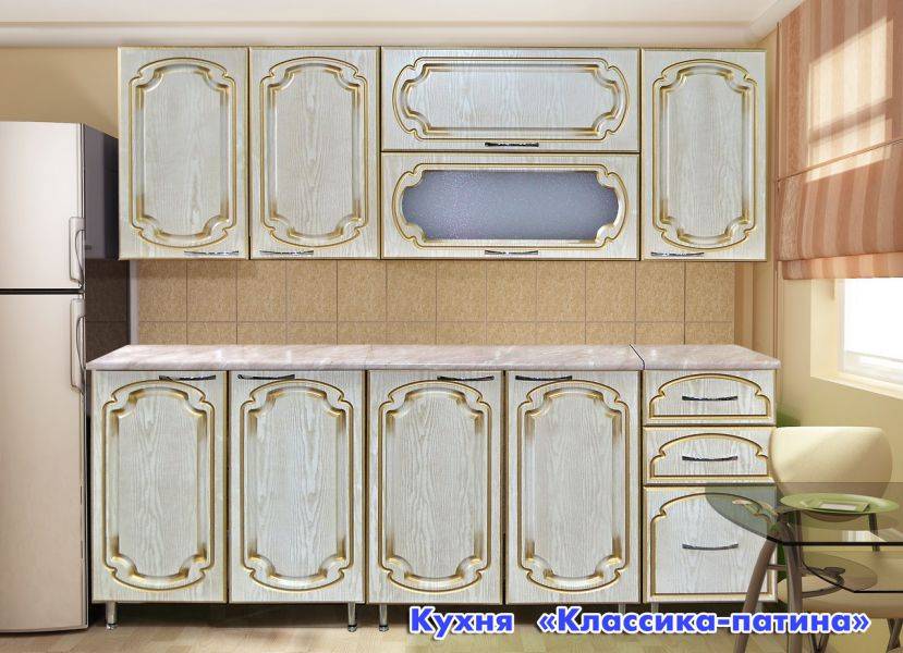 кухня прямая классика патина в Кургане