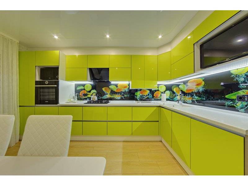 глянцевая кухня в современном стиле lemon drop в Кургане
