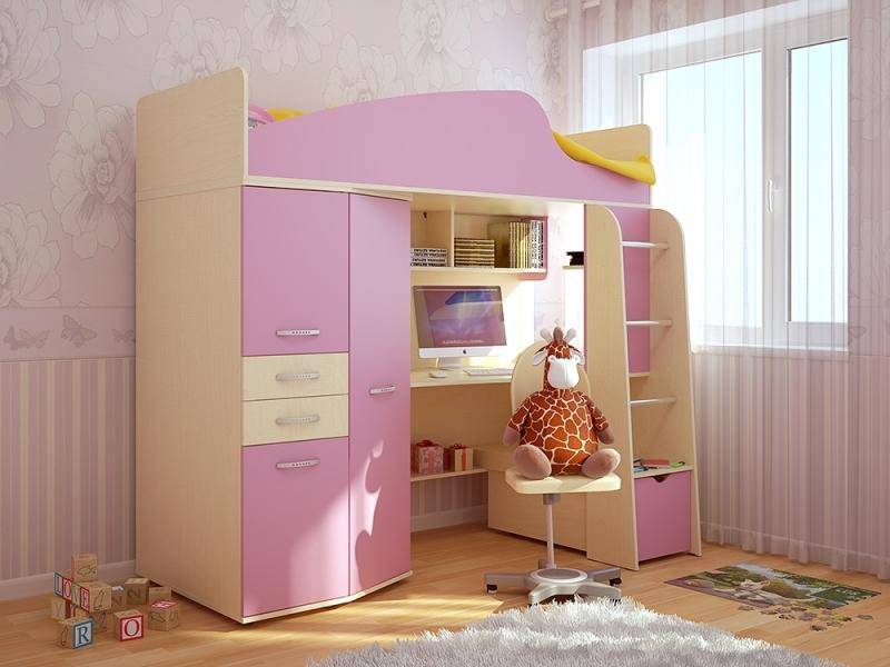 детская кровать нильс с компьютерным столом в Кургане
