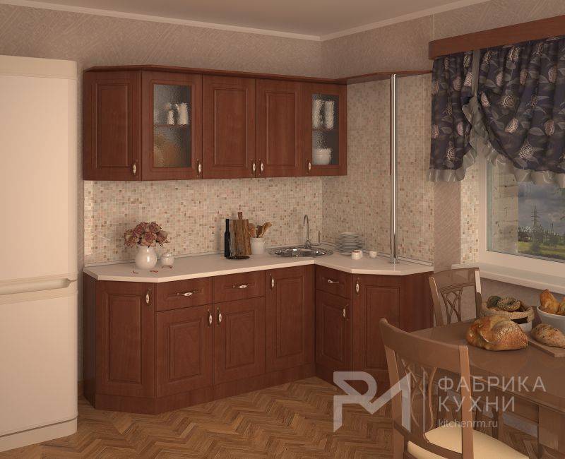 кухня орех квадро 2 угловая в Кургане
