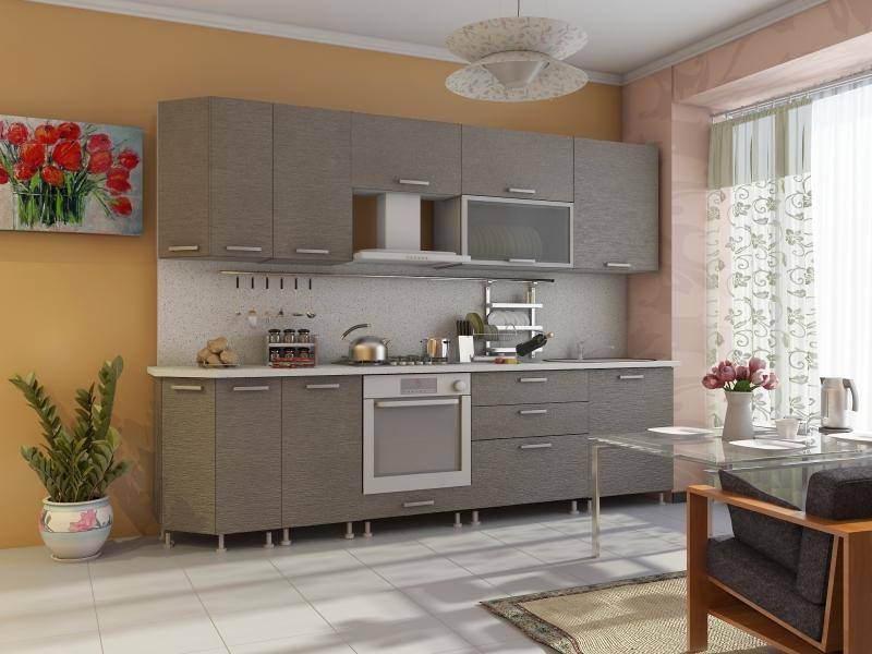 кухня прямая азалия комплектация 3 в Кургане