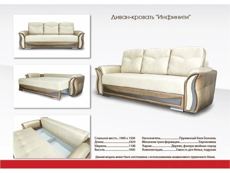мягкий прямой диван инфинити в Кургане