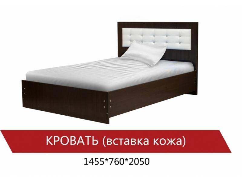 кровать со вставкой из кожи в Кургане