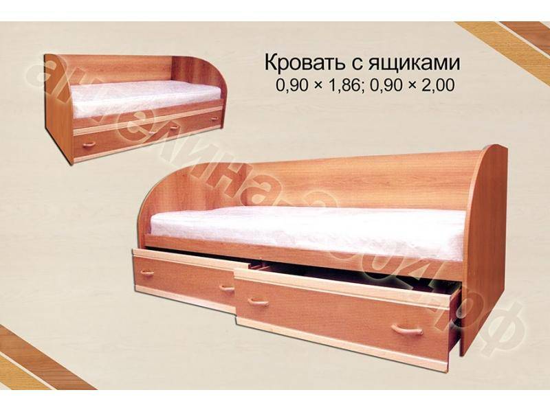 кровать с ящиками в Кургане