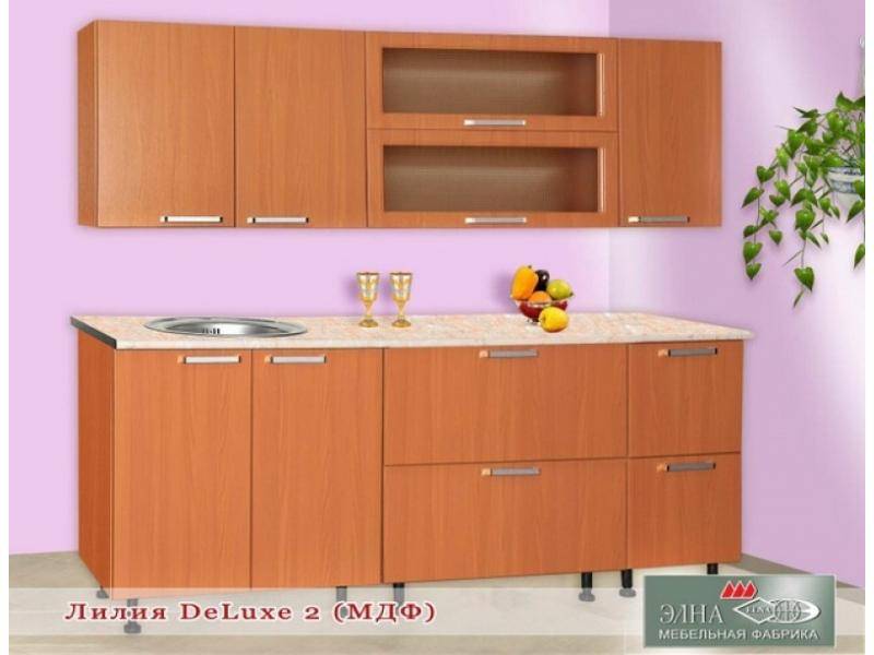 кухня прямая лилия deluxe 2 (мфд) в Кургане