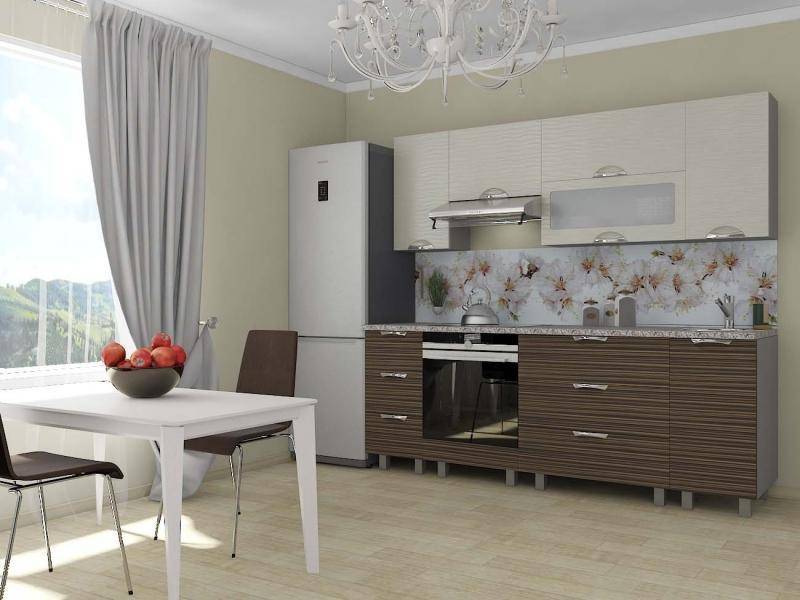 кухня прямая мадена дюна зебрано светлый в Кургане