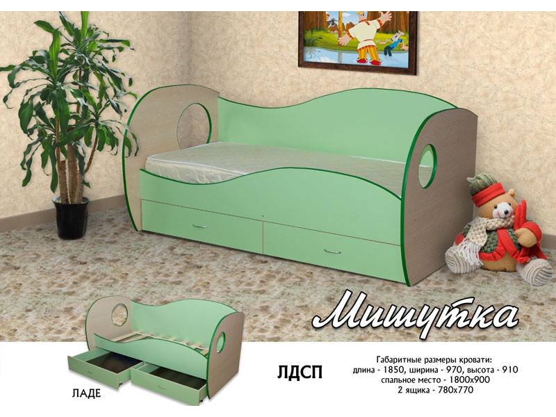 кровать детская мишутка в Кургане