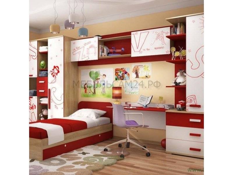 детская мебель для подростка графити красный в Кургане