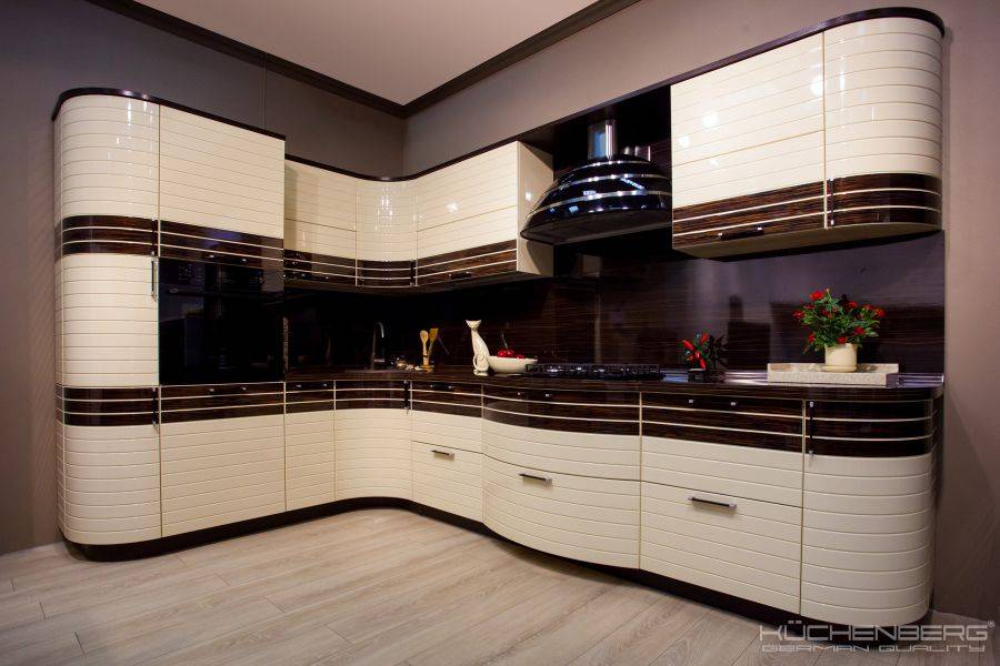 кухня tempo linea со вставками из шпона в Кургане