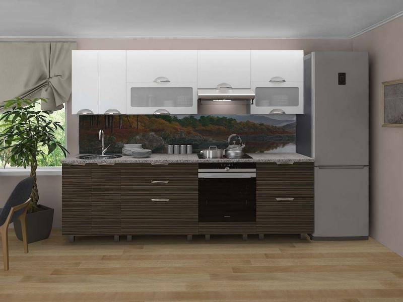 кухня мадена белый зебрано светлый в Кургане