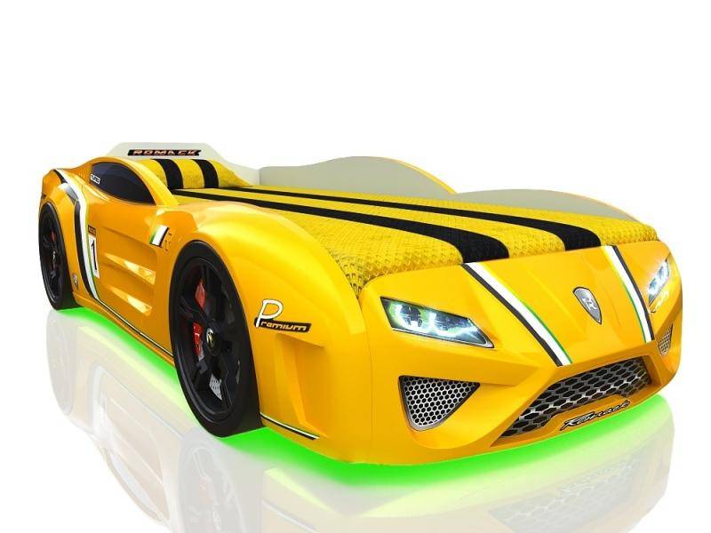 кровать-машина sportline жёлтая в Кургане