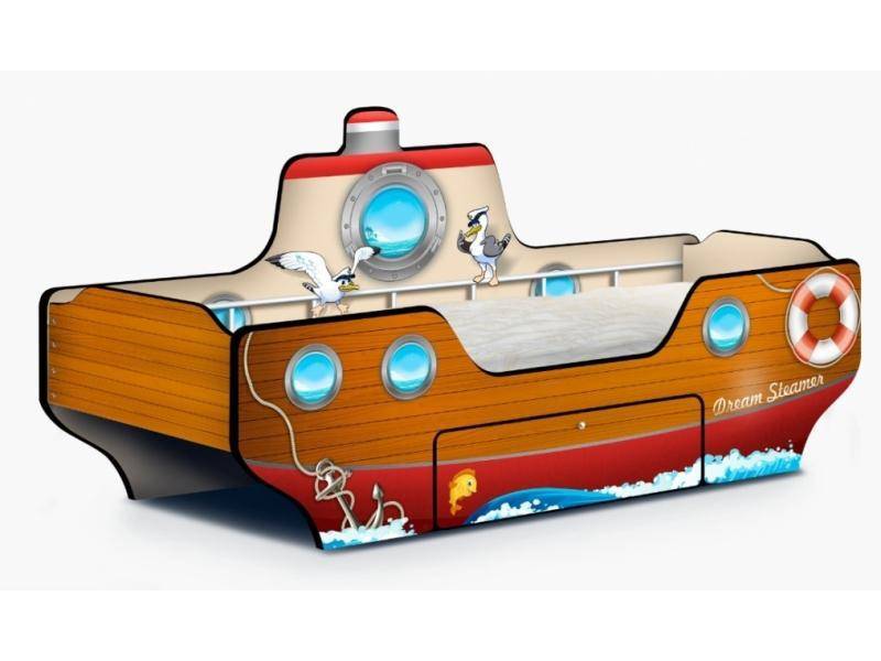кровать - пароходик dream steamer коричневый в Кургане