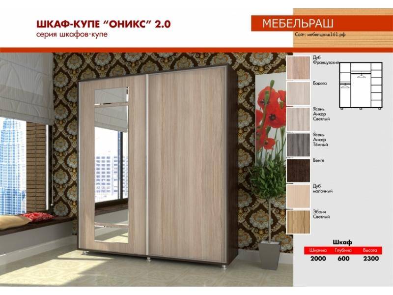 прямой шкаф-купе оникс 2.0 а в Кургане