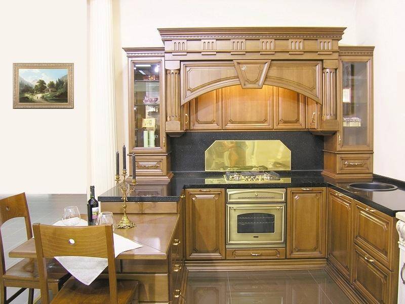 кухонный гарнитур бук цвет старый орех-патина черная 2 в Кургане