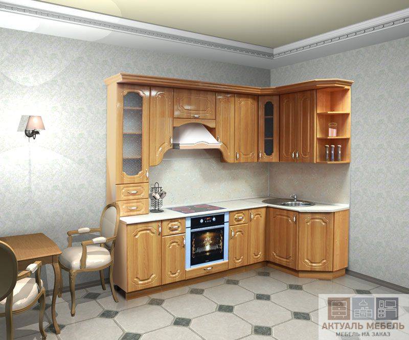 угловая деревянная кухня в Кургане