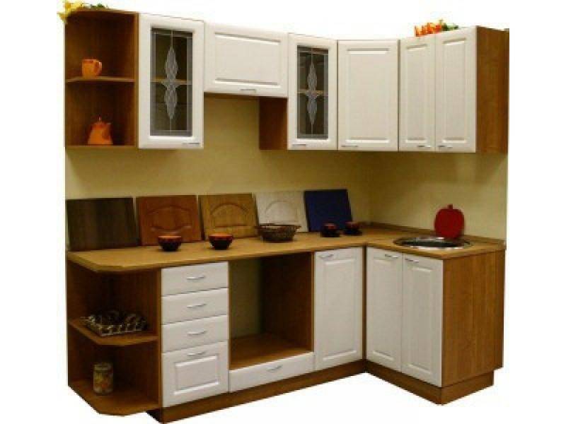 кухонный гарнитур угловой мдф белый в Кургане