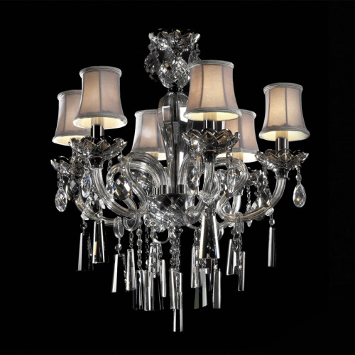 люстра md102743-6a от illuminati прозрачная/бежевая/ хром в Кургане