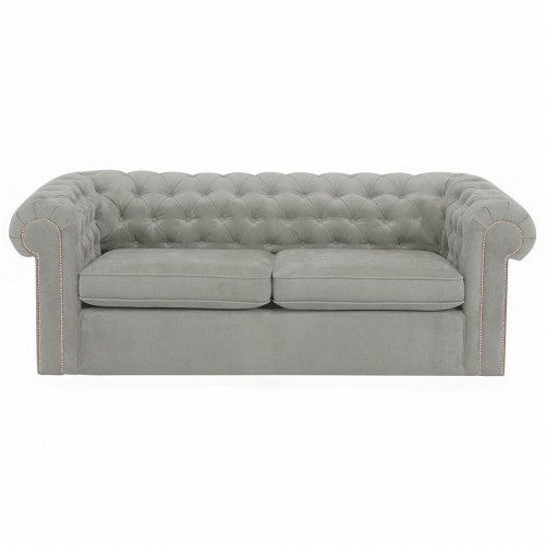 диван chesterfield прямой светло-серый в Кургане
