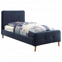 кровать button tufted flannelette navy 140х200 в Кургане