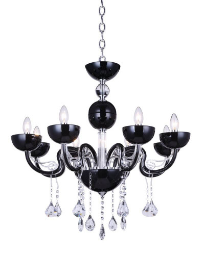 подвесная люстра crystal lux luccila sp8 черная в Кургане