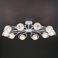 потолочная люстра eurosvet camomile 70089/10 белый с серебром в Кургане