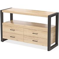 тумба под tv neo loft с 4 ящиками светло-коричневая в Кургане