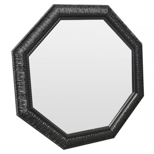 зеркало восьмиугольное черное с резьбой black sparkle в Кургане