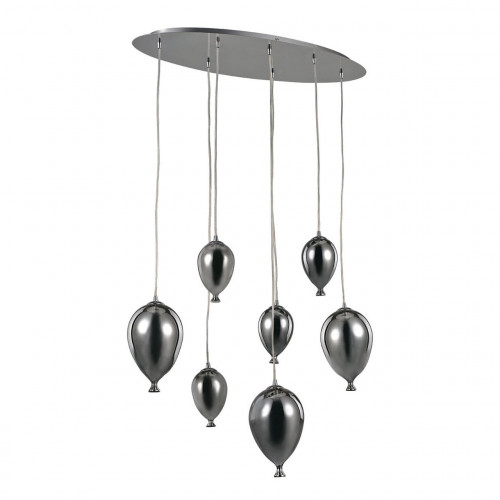 подвесная люстра ideal lux clown sp7 cromo в Кургане