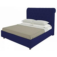 кровать двуспальная 180х200 синяя из велюра sweet dreams в Кургане