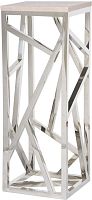 консоль geometric высокая 40x40x110 хром, белая столешница в Кургане