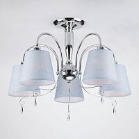потолочная люстра eurosvet dalila 70096/5 хром голубая в Кургане