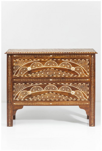 kare design комод sherazade, коллекция "шахерезада", ручная работа 100,5*85*35, палисандр, верблюжья кость, коричневый в Кургане