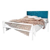 кованая двуспальная кровать 160х200 белая лоренцо в Кургане