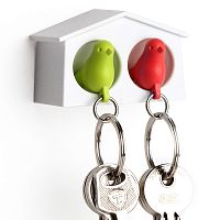 держатель+брелок для ключей двойной mini sparrow зеленый-красный в Кургане