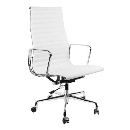 кресло eames style белая кожа в Кургане