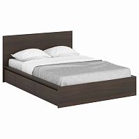 кровать деревянная двуспальная 160х200 коричневая unit dark brown в Кургане