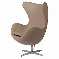 кресло egg chair кожа темно-бежевое в Кургане