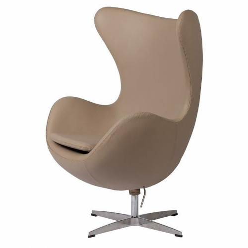кресло egg chair кожа темно-бежевое в Кургане