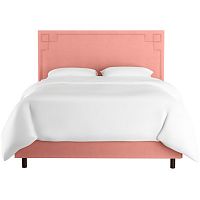 кровать двуспальная с мягкой спинкой 180х200 розовая aiden pink в Кургане