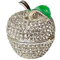 шкатулка яблоко серебряная 4,5х4,5х5,5 см в Кургане